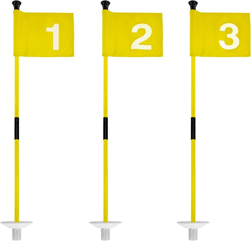 Yoxojv olf Flagstick with Flag Surface - Portable Design, Ideal for Yard Practice Putting Green - Image 1